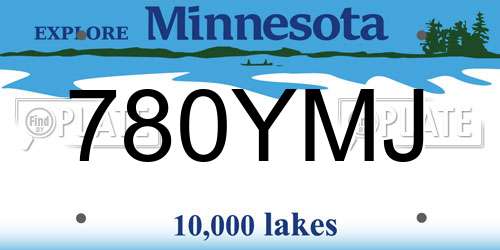 780YMJ Minnesota License Plate