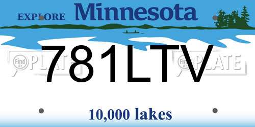 781LTV Minnesota License Plate