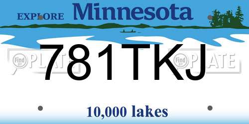 781TKJ Minnesota License Plate