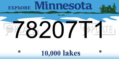 78207T1 Minnesota License Plate