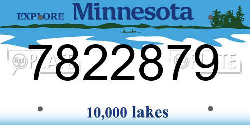 7822879 Minnesota License Plate