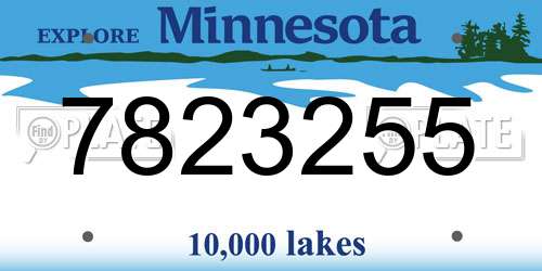 7823255 Minnesota License Plate