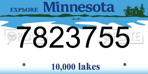 7823755 Minnesota License Plate