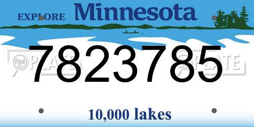 7823785 Minnesota License Plate