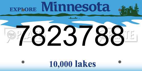 7823788 Minnesota License Plate