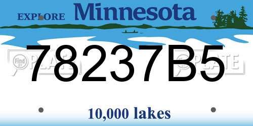 78237B5 Minnesota License Plate