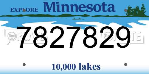 7827829 Minnesota License Plate