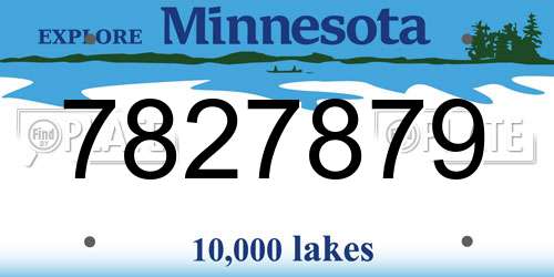 7827879 Minnesota License Plate