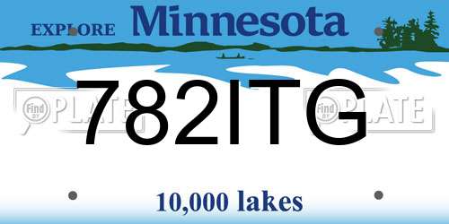 782ITG Minnesota License Plate