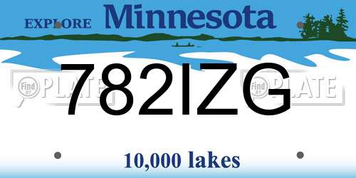 782IZG Minnesota License Plate
