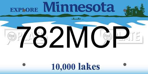 782MCP Minnesota License Plate