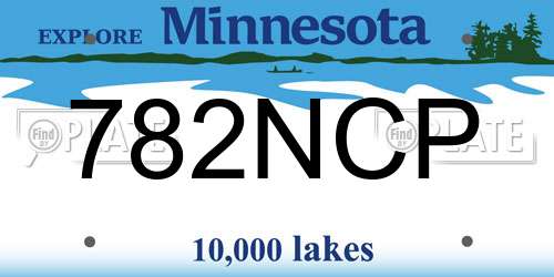 782NCP Minnesota License Plate