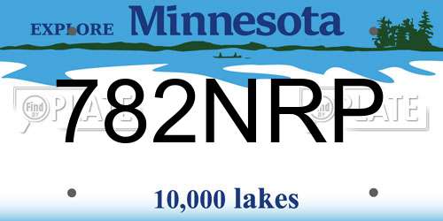 782NRP Minnesota License Plate