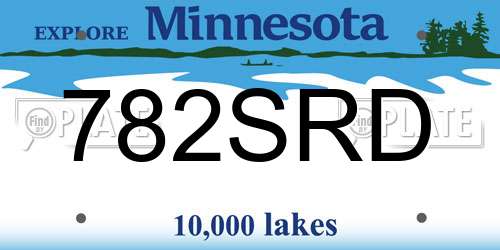 782SRD Minnesota License Plate
