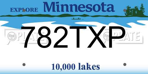 782TXP Minnesota License Plate