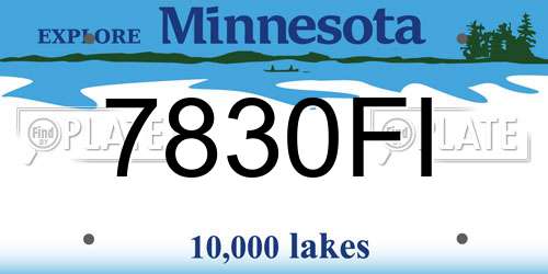 7830FI Minnesota License Plate