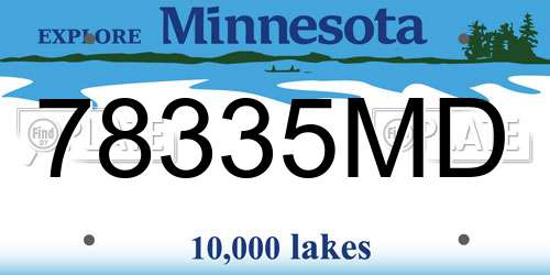78335MD Minnesota License Plate