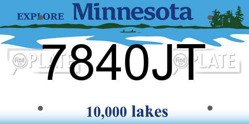 7840JT Minnesota License Plate