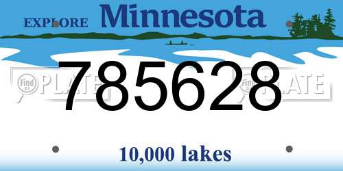 785628 Minnesota License Plate
