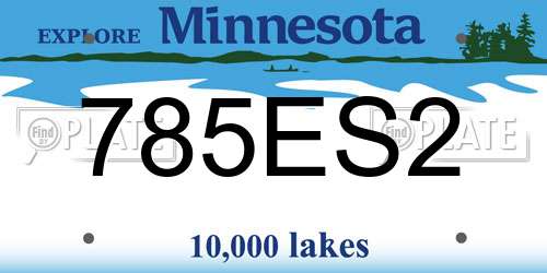 785ES2 Minnesota License Plate
