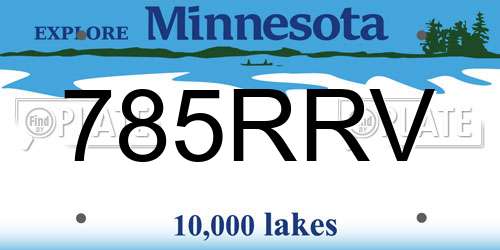 785RRV Minnesota License Plate
