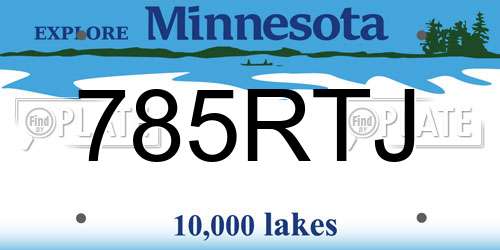 785RTJ Minnesota License Plate