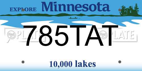 785TAT Minnesota License Plate