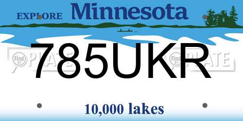 785UKR Minnesota License Plate