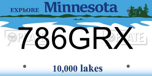 786GRX Minnesota License Plate