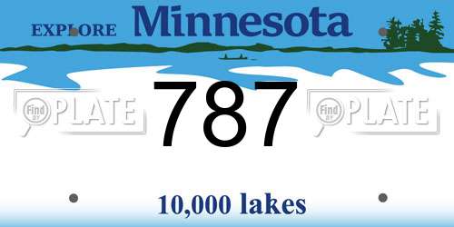 787 Minnesota License Plate