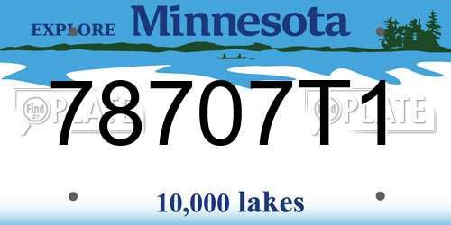 78707T1 Minnesota License Plate