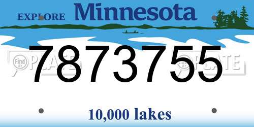 7873755 Minnesota License Plate