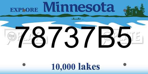 78737B5 Minnesota License Plate