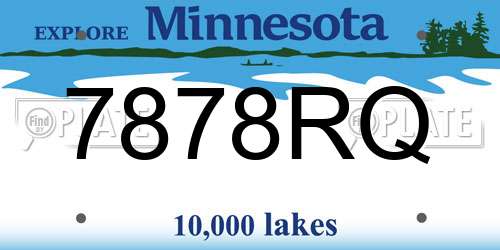 7878RQ Minnesota License Plate