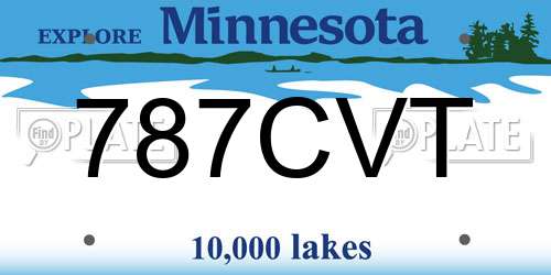 787CVT Minnesota License Plate
