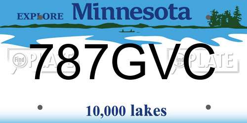 787GVC Minnesota License Plate