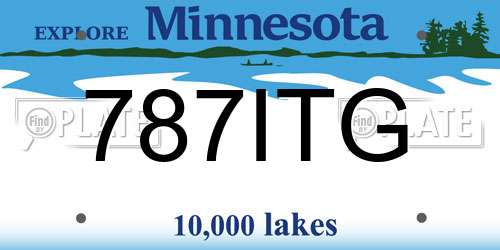 787ITG Minnesota License Plate