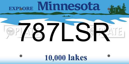 787LSR Minnesota License Plate