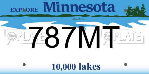 787MT Minnesota License Plate