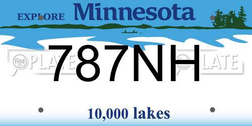 787NH Minnesota License Plate