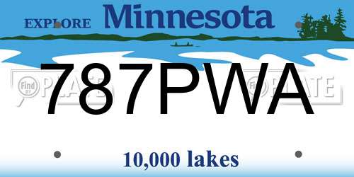 787PWA Minnesota License Plate