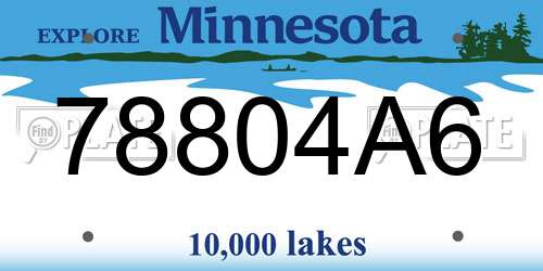 78804A6 Minnesota License Plate