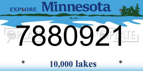 7880921 Minnesota License Plate