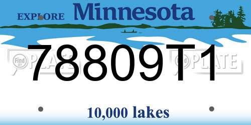 78809T1 Minnesota License Plate