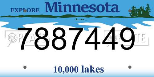 7887449 Minnesota License Plate