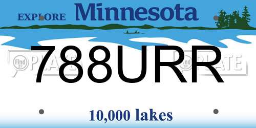 788URR Minnesota License Plate