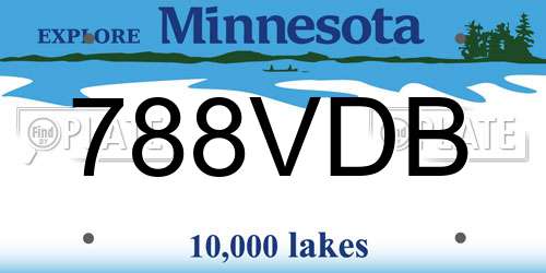 788VDB Minnesota License Plate