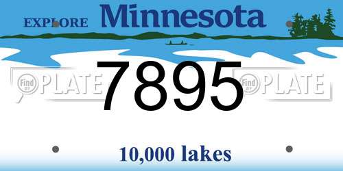 7895 Minnesota License Plate