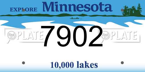 7902 Minnesota License Plate