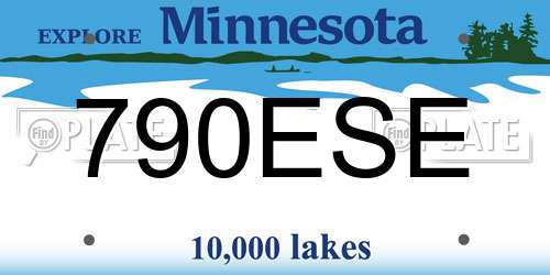790ESE Minnesota License Plate